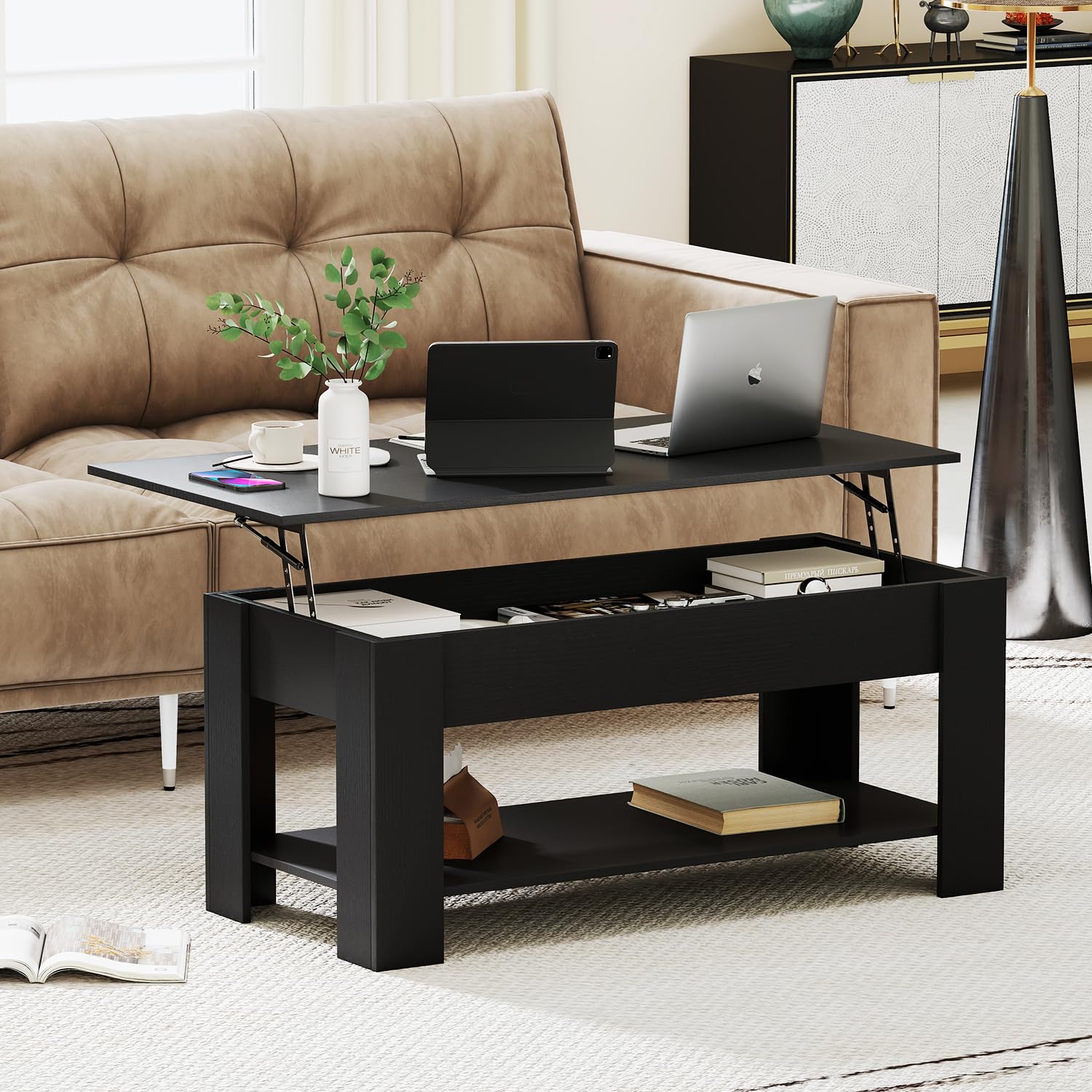 Amazon.com: FDW 39 inch Lift Top Coffee Table with Hidden Storage